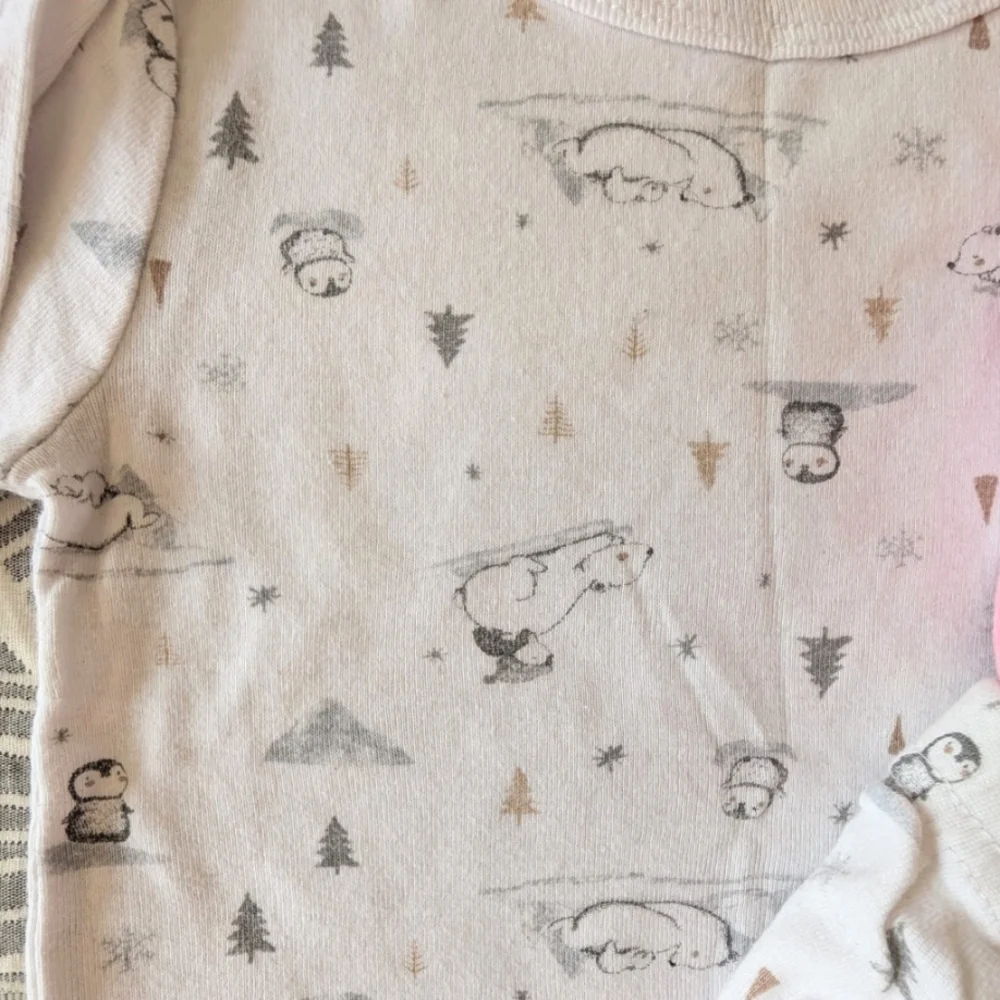 Bundle of 2 PJ Place & Le Top Bebe 100% Cotton Girl 2-piece Snug-Fit Pajamas Set - Picture 4 of 10